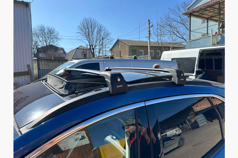 Ford Kuga/Escape 2019– Afsluitbare dwarsdragers voor geïntegreerde dakrails Ecem V2 (2 stuks) tot 120 cm, zwart Image