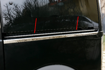 Ford Connect 2010–2013 RVS sierlijst voor schuifdeurrail (2 stuks) foto 1