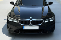 BMW 3 Serie G20/G21 2018– Niergrilles 1 Bar (2018-2022, hoogglans zwart met chroomrand) foto 1