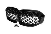 BMW 3 Serie G20/G21 2018– Niergrilles Diamond Black (2018-2022, zwarte omlijsting) Zonder camera-uitsparing foto 4