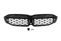BMW 3 Serie G20/G21 2018– Niergrilles Diamond Black (2018-2022, zwarte omlijsting) Zonder camera-uitsparing foto 6