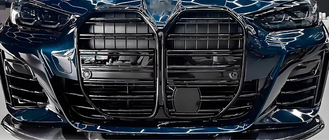 BMW 4-serie G22/23/26 2020– M-Look niergrilles (voor G26, hoogglans zwart) foto 3
