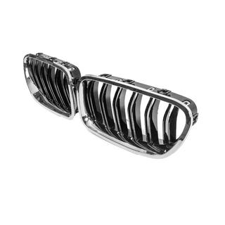 M-Look nierroosters (hoogglans zwart met chroomrand) BMW 5 Serie F10/F11 2010–2016 foto 3