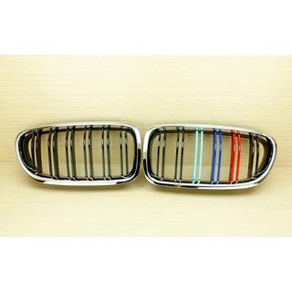 Nierenroosters M-Look (M-Color met chromen rand) BMW 5 Serie F10/F11 2010–2016 foto 2