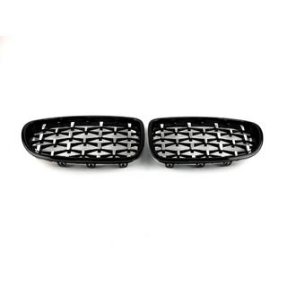 Nierroosters Diamond Silver (zwarte rand) BMW 5 Serie F10/F11 2010–2016 foto 4