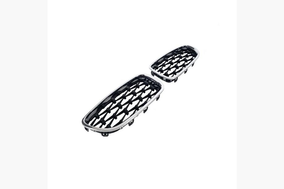 BMW 5 Serie F10/F11 2010–2016 Niergrilles Diamond Black (chromen omlijsting) Foto 3