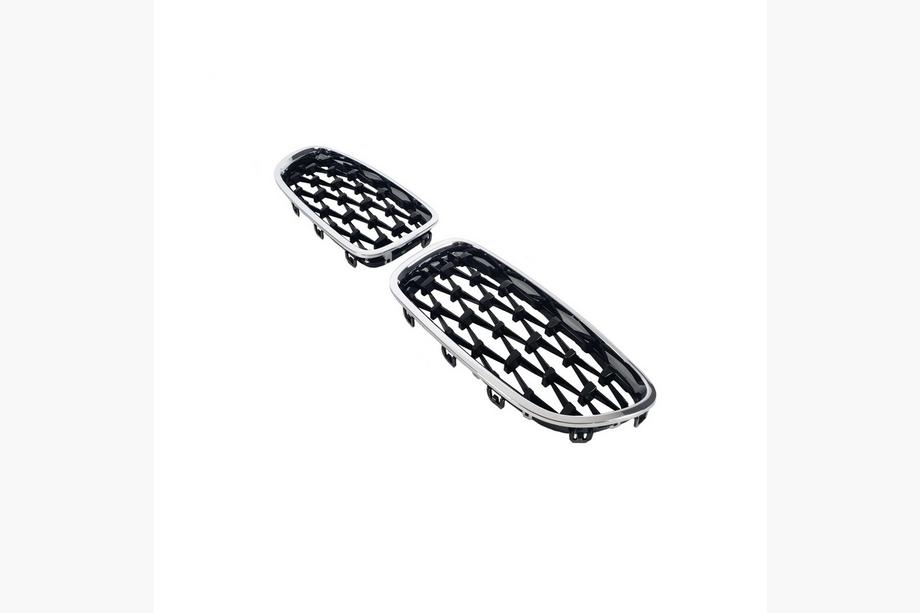 BMW 5 Serie F10/F11 2010–2016 Niergrilles Diamond Black (chromen omlijsting) Foto 4