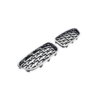 Nierengrille Diamond Silver (chroomrand) BMW 5 Serie F10/F11 2010–2016 foto 3