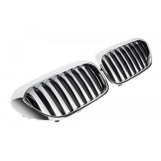 Niergrille 1 Bar (2017-2020, hoogglans zwart met chromen rand) BMW 5 Serie G30/G31 2017–2023 foto 2