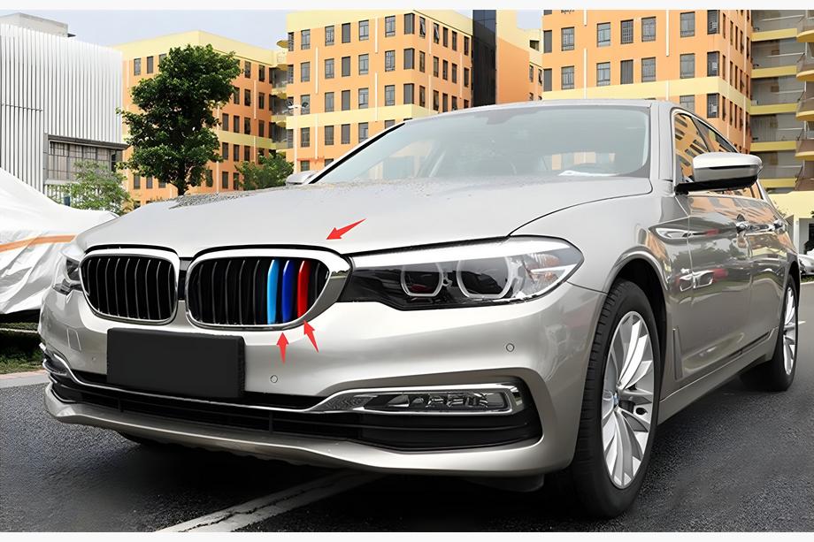 BMW 5 Serie G30/G31 2017–2023 Niergrille 1 Bar (2017-2020, M-Color met chromen omlijsting) Foto 3
