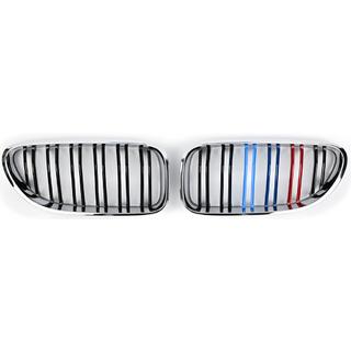 Nierenroosters M-Look (M-Color met chromen rand) BMW 6-serie F12/F13/F06 2011–2018 foto 2