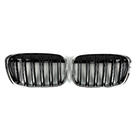 BMW X1 F48 2015–2022 M-Look nierengrilles (2015-2019, hoogglans zwart met chromen omlijsting) foto 2