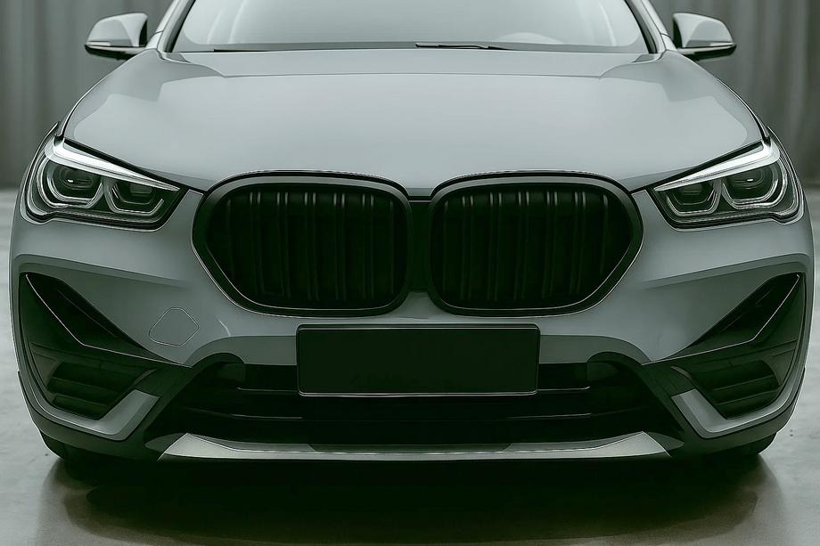 BMW X1 F48 2015–2022 M-Look nierengrilles (2020-2022, mat zwart) Image