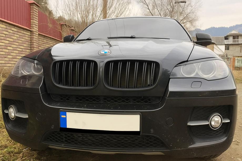 BMW X6 E71 2008–2014 M-Look nierroosters (mat zwart) Image