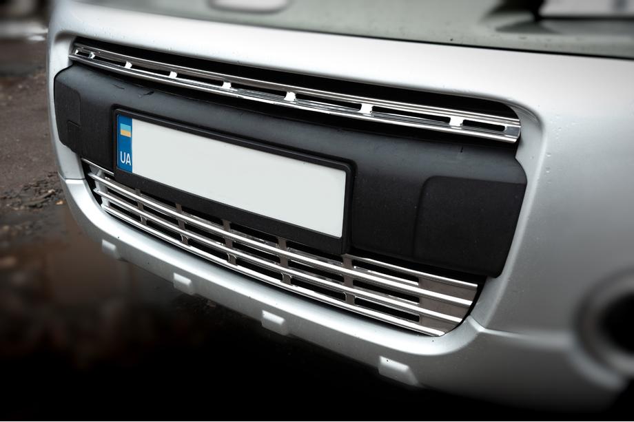 Citroen Berlingo 2008–2018 Grille sierlijsten (2-delig, RVS) OmsaLine - Italiaans roestvrij staal Foto 3