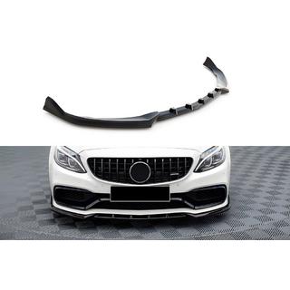DPT front lip spoiler (2017-2020, hoogglans zwart) Mercedes C-klasse W205 2014–2021 foto 1