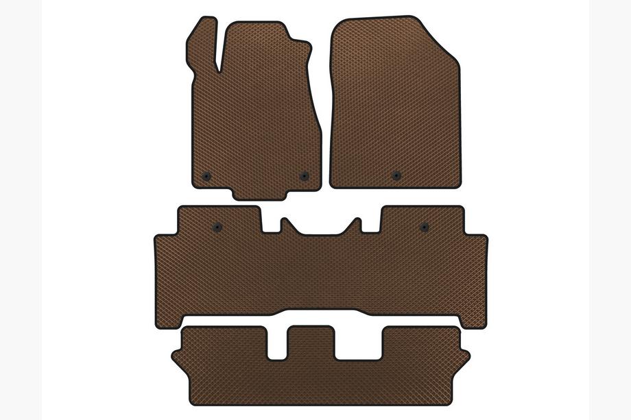 Acura MDX 2007–2013 EVA automatten voor interieur (3 rijen, bruin) Image