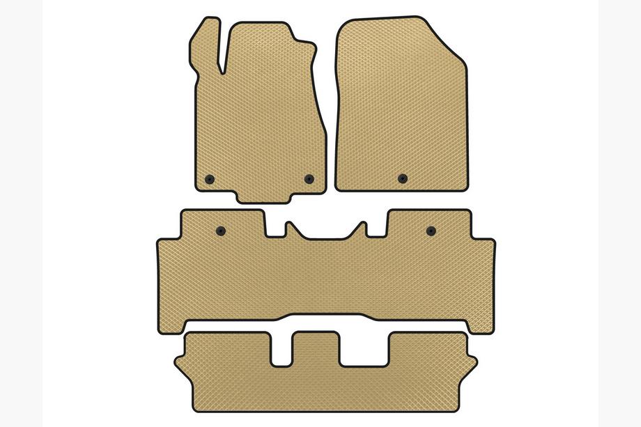 Acura MDX 2007–2013 EVA automatten (3 rijen, beige) Image
