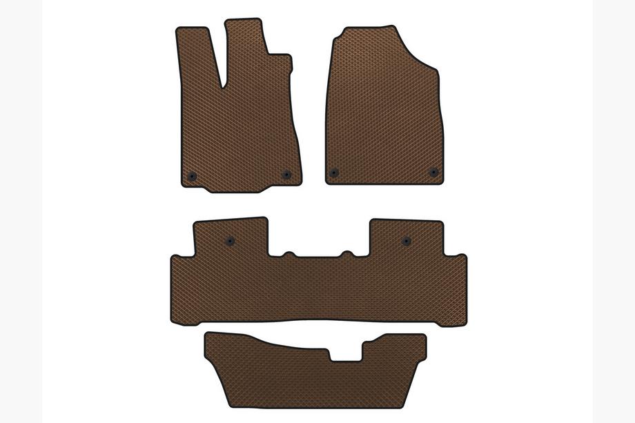 Acura MDX 2013–2020 EVA automatten voor interieur (3 rijen, bruin) Image