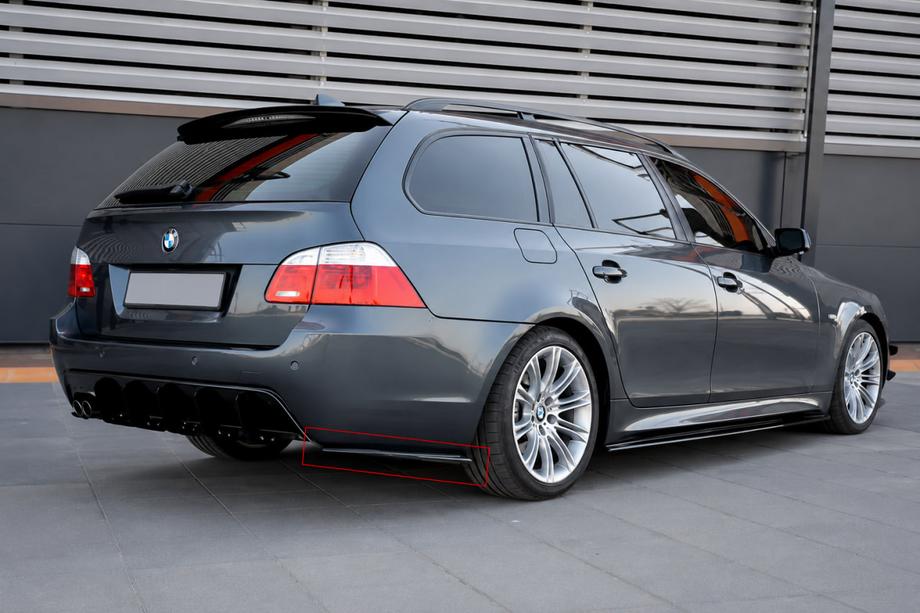 BMW 5 Serie E60/E61 2003–2010 Achterste FLAP opzetstukken DPT (glanzend zwart) Image