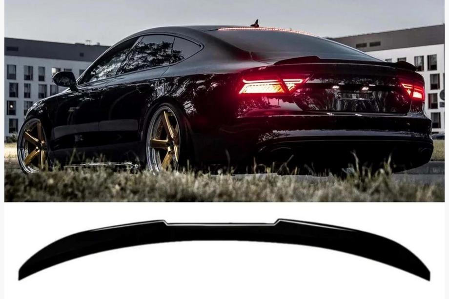 Audi A7 2010–2018 Spoiler DPT V2 (Sedan, zwart hoogglans) Image