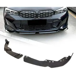 Voorbumper lip spoiler DPT V-2 (voor 2022+, M Technic, hoogglans zwart)