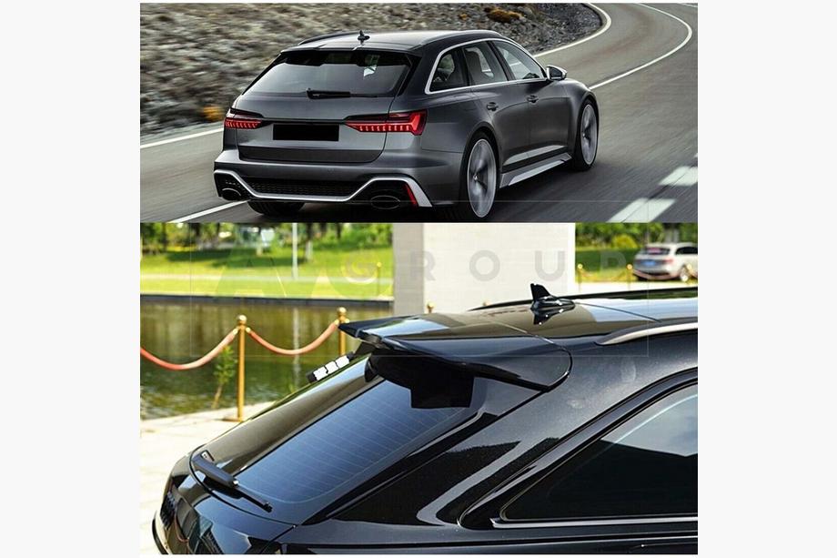 Audi A6 C8 2018–2025 Spoiler DPT V2 (Avant, hoogglans zwart) Image