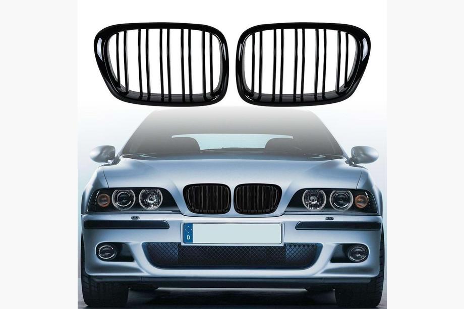 BMW 5 Serie E39 1996–2003 M-Look nierroosters (2000-2003, hoogglans zwart) Foto 1
