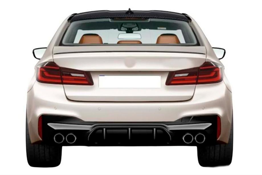 BMW 5 Serie G30/G31 2017–2023 DPT achterdiffuser (voor M-Sport/M5 F90, hoogglans zwart) Foto 1