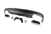 Audi A6 C7 2011–2017 Achterdiffuser met uitlaatsierstukken DPT S-Line-style (2011-2014) foto 3