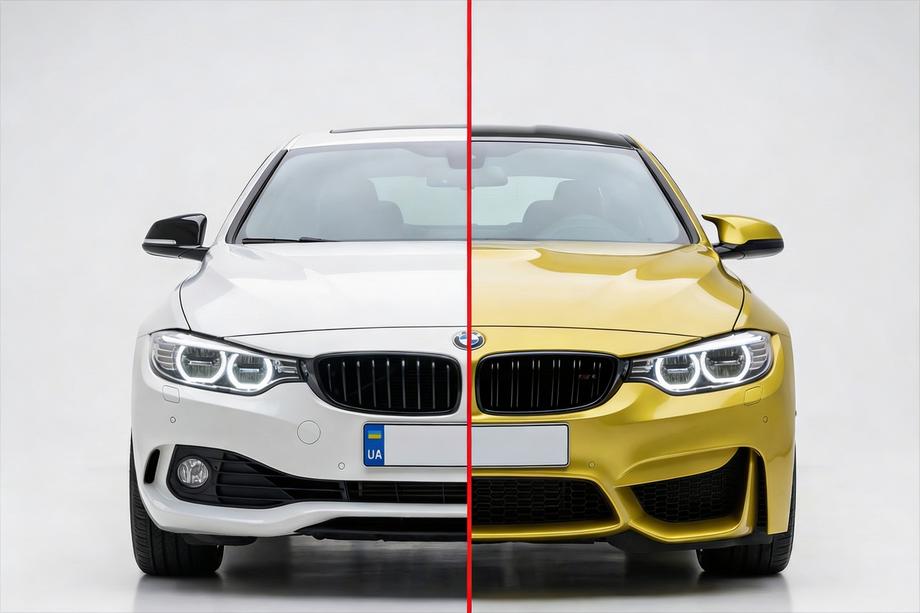 BMW 4 Serie F32/F33/F36 2012–2020 Complete bumperset F82 M4 (voor F32) Foto 1
