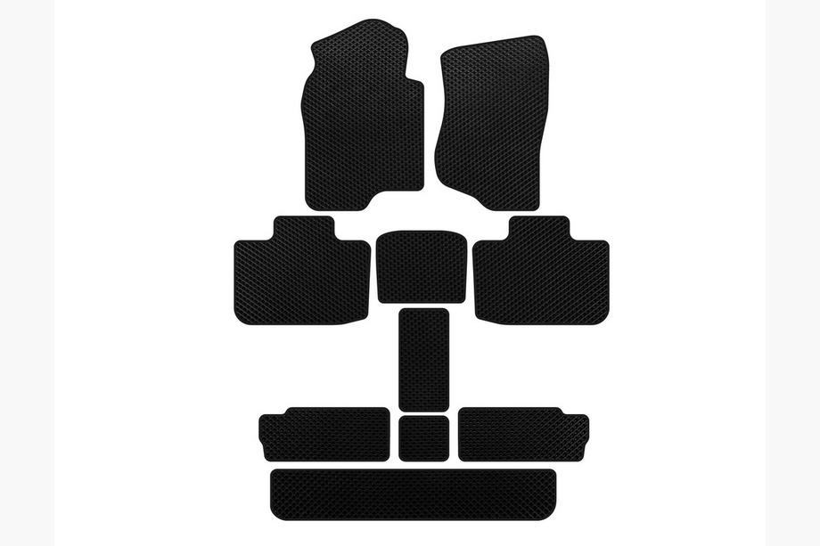 Cadillac Escalade 2007–2014 EVA-automatten (3 rijen, zwart) Image