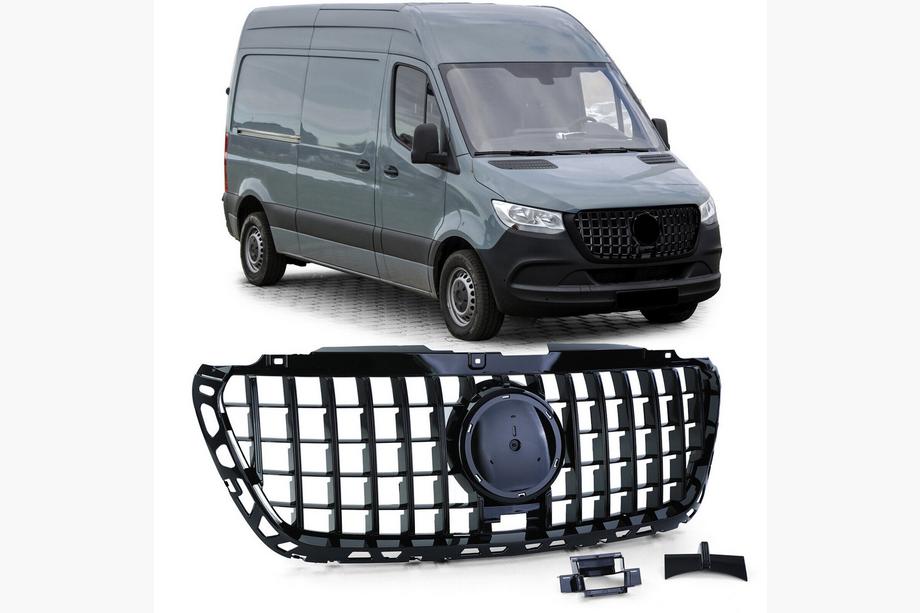 Mercedes Sprinter W907/W910 2018– Voorgrille Panamericana GT Panamericana Black Premium Zonder frame Image