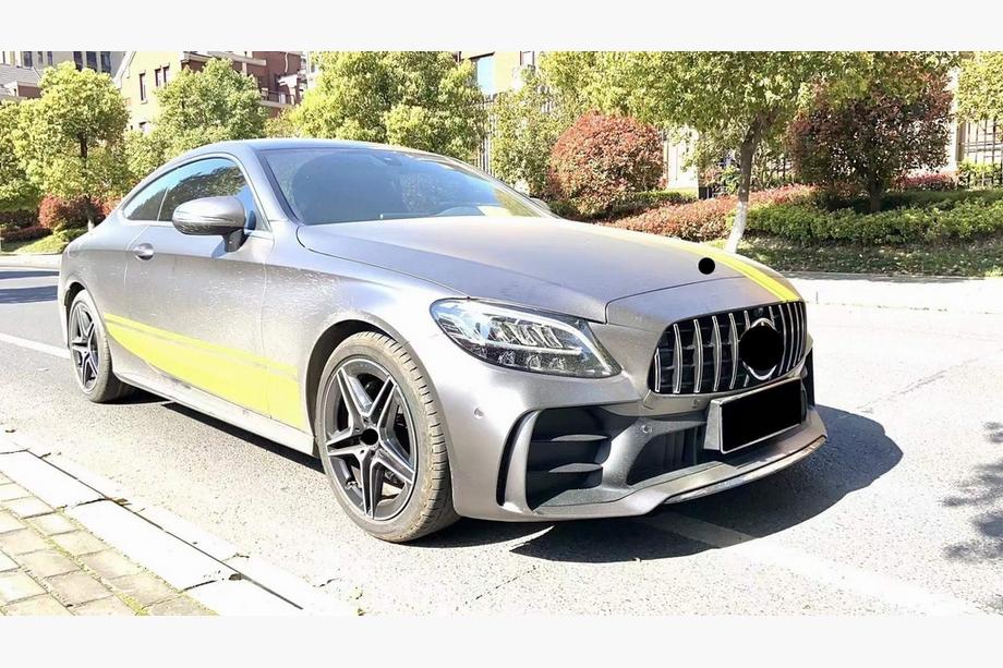 Mercedes C-klasse W205 2014–2021 Bodykit set met diffuser voor Coupe (Black Mamba C63GT design) Foto 2