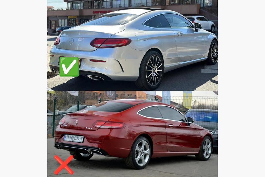 Mercedes C-klasse W205 2014–2021 Bodykit set met diffuser voor Coupe (Black Mamba C63GT design) Foto 4