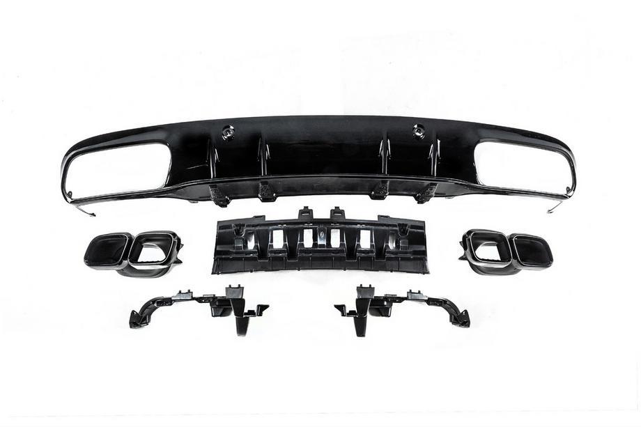 Mercedes C-klasse W205 2014–2021 Bodykit set met diffuser voor Coupe (Black Mamba C63GT design) Foto 7