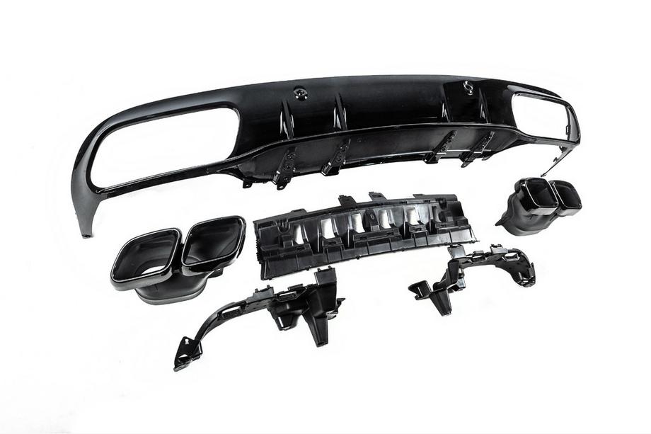 Mercedes C-klasse W205 2014–2021 Bodykit set met diffuser voor Coupe (Black Mamba C63GT design) Foto 9