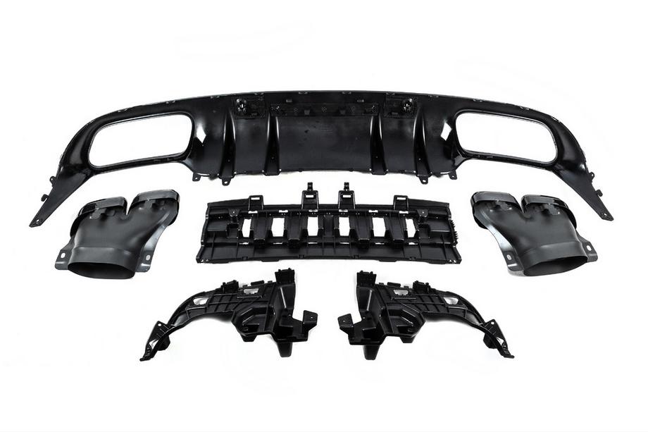 Mercedes C-klasse W205 2014–2021 Bodykit set met diffuser voor Coupe (Black Mamba C63GT design) Foto 10