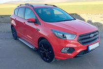 Ford Kuga/Escape 2013–2019 Side steps Allmond Grey (set van 2, aluminium) Met zwarte deurlijsten foto 10