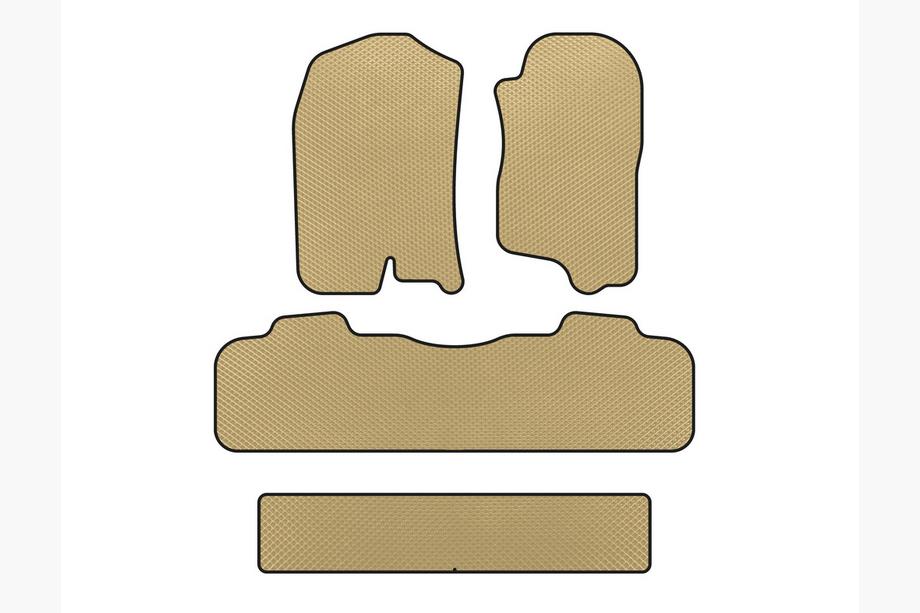 Chevrolet Tahoe 2007–2014 EVA vloermatten voor interieur (3 rijen, 2007-2014, beige) Image