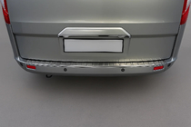 Ford Custom 2013–2022 Chromen strip boven kenteken (zonder camera, RVS) foto 1