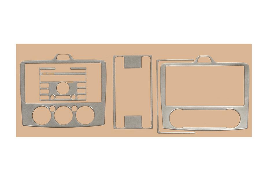 Ford Focus II 2005–2008 Aluminium sierlijsten voor A/C- en klimaatbedieningspaneel (mini-set) Image