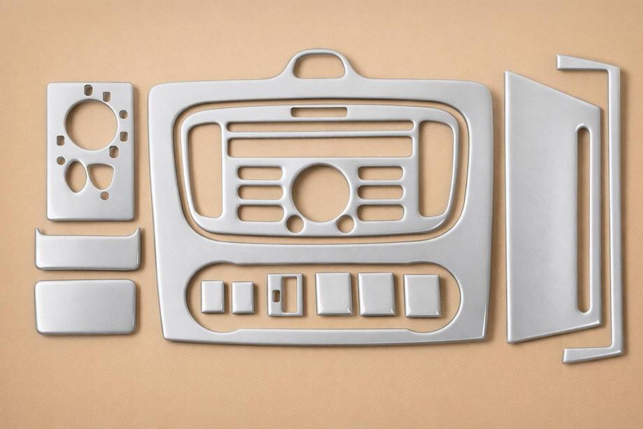 Ford Focus II 2008–2011 Sierpanelen voor Clima-paneel (mini-set, aluminium) Image