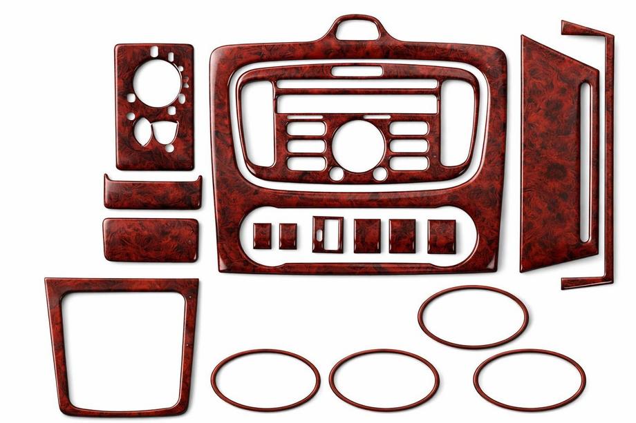 Ford Focus II 2008–2011 A/C-paneel sierlijsten (Maxi-set, hout) Image