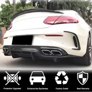 Achterbumper diffuser V2 (voor C63 AMG Coupé/Cabriolet 2015-2019, carbon) foto 2