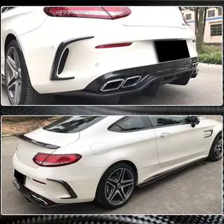 Achterbumper diffuser V2 (voor C63 AMG Coupé/Cabriolet 2015-2019, carbon) foto 3