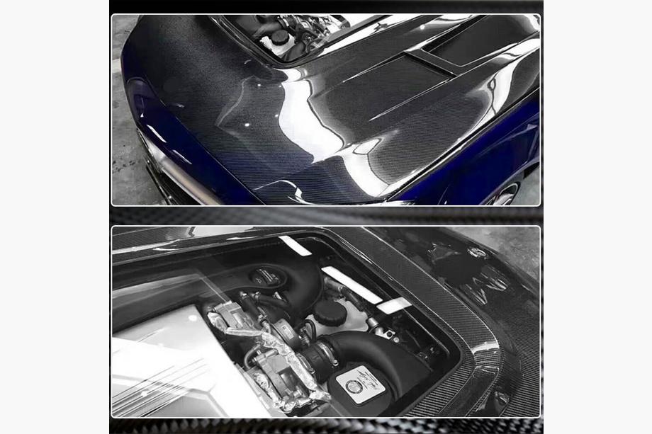 Mercedes C-klasse W205 2014–2021 Motorkap V2 (carbon) Foto 4