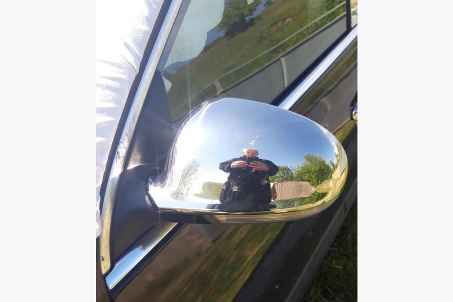 Volkswagen Jetta 2006–2011 Spiegelkappen (2 stuks, RVS) Foto 4