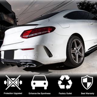 Achterbumper diffuser inzetstukken V1 (voor Coupé/Cabriolet Base/AMG-Line/C43 AMG 2015-2019, carbon) foto 3