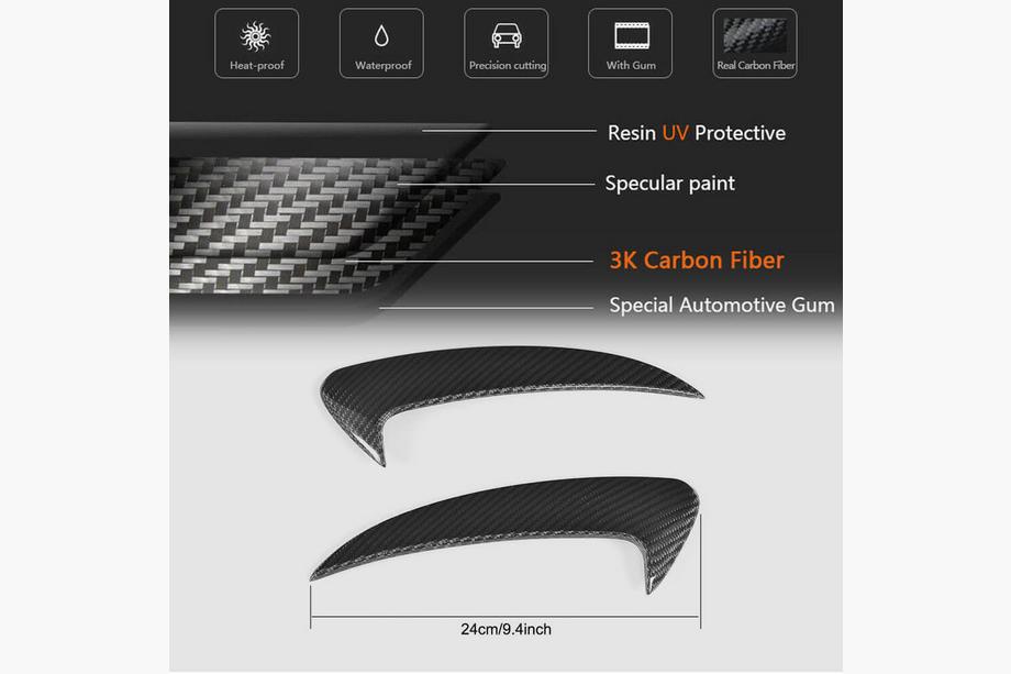 Mercedes C-klasse W205 2014–2021 Achterbumper diffuser inzetstukken V1 (voor Coupé/Cabriolet Base/AMG-Line/C43 AMG 2015-2019, carbon) Foto 6